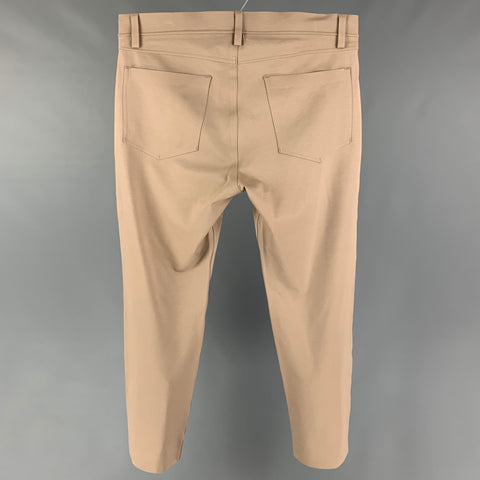 THEORY Size 32 Khaki Cotton Polyester Zip Fly Raffi Pants