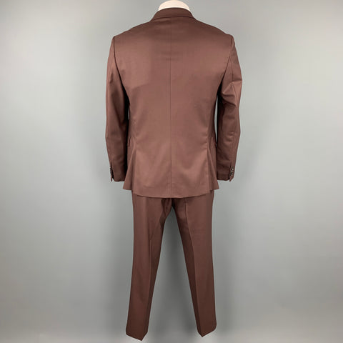 PAUL SMITH Kensington Fit Size 44 Brown Wool Notch Lapel Regular Suit