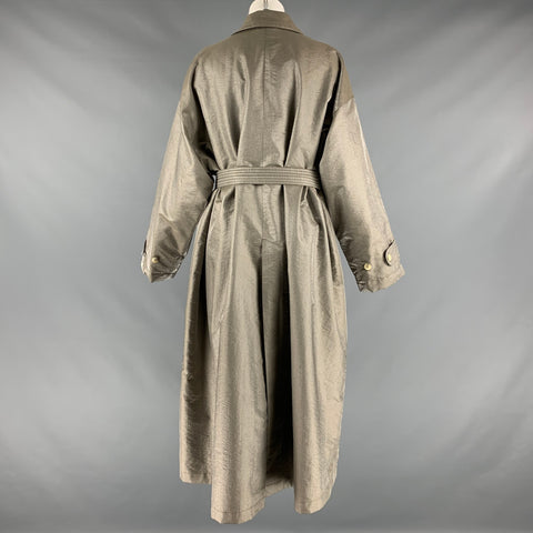 EMPORIO ARMANI Taille XL Manteau ceinturé métallisé taupe