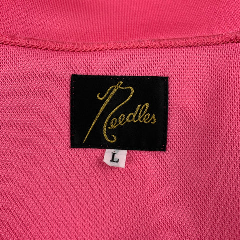 NEEDLES Size L Pink Silver Polyester Zip Up Track Jacket
