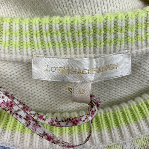 LOVE SHACK FANCY Size XS Multi-Color Nylon Blend Plaid Pullover