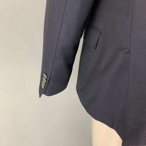 TODD SNYDER Size 40 Navy Wool Notch Lapel Sport Coat
