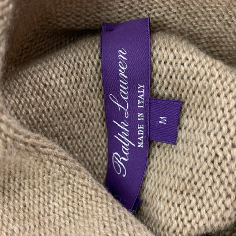 COLLECTION by RALPH LAUREN Size M Beige Taupe Cashmere Turtleneck Sweater