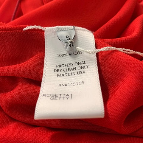 ROSETTA GETTY Size S Red Viscose Column Long Gown
