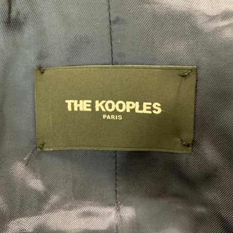 THE KOOPLES Size 38 Navy Houndstooth Wool Single Breasted Suit