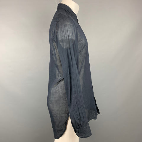 DRIES VAN NOTEN Size S Black Cotton Button Up Long Sleeve Shirt