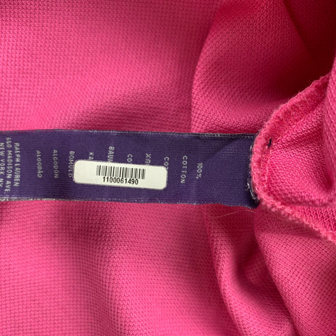 RALPH LAUREN Purple Label Size M Pink Cotton Buttoned Polo