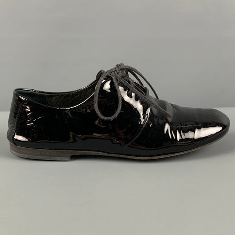 MARSELL Talla 7 Zapatos con cordones de charol negro