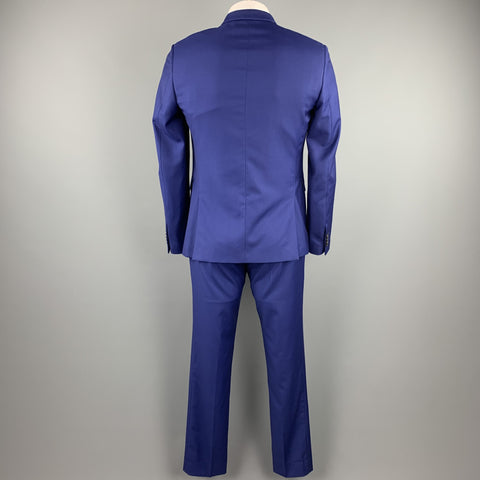 PAUL SMITH Size 40 Regular Royal Blue Wool Notch Lapel Suit