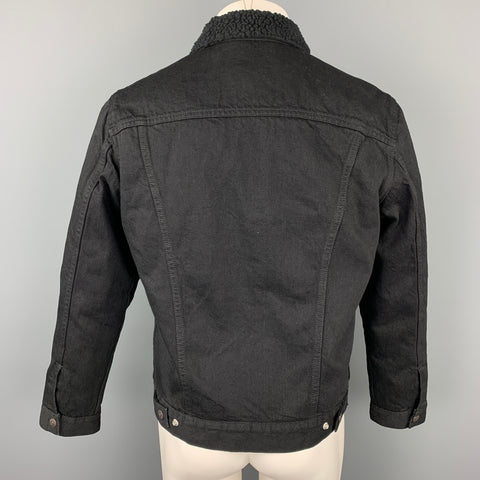 LEVI'S PREMIUM Size M Black Denim Capital E Trucker Jacket