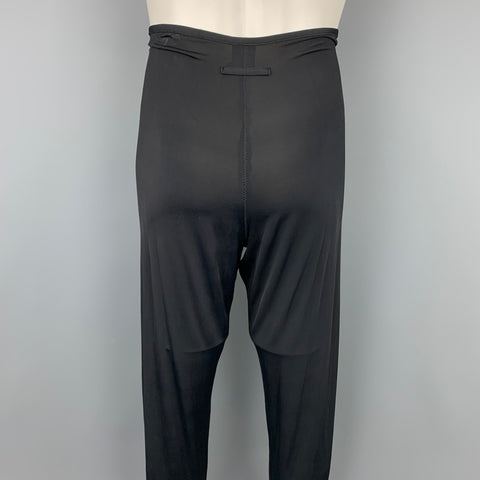 Vintage JEAN PAUL GAULTIER Size 36 Black Polyamide Front Zipper Legging