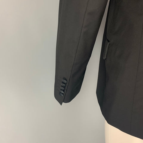PAUL SMITH The Byard Size 40 Black Wool Peak Lapel Sport Coat