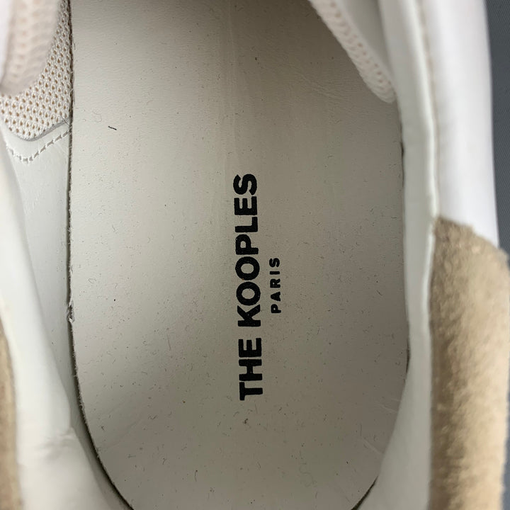 THE KOOPLES Size 11 White Leather Chunky heel Sneakers