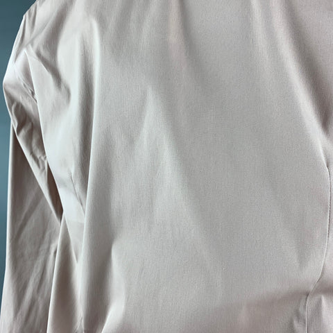 THEORY Size M Pink Cotton Blend Long Sleeve Shirt