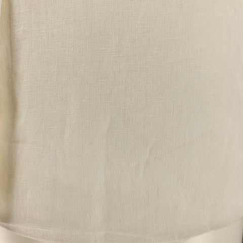 ALBERTO MAKALI Size 6 White Linen Single Breasted Blazer