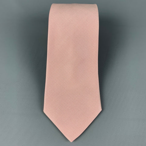BRIONI Pink White Nailhead Silk Tie