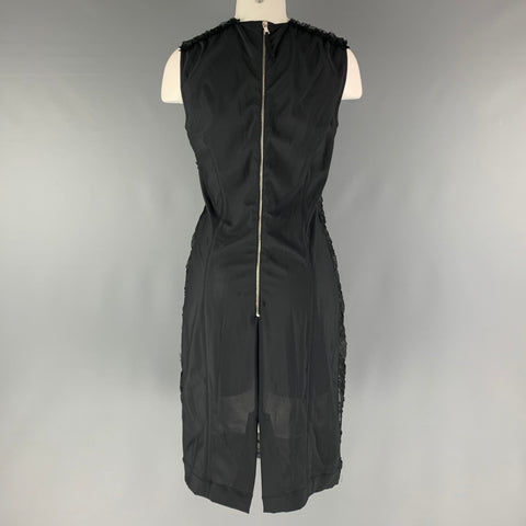 D&amp;G by DOLCE &amp; GABBANA Taille 8 Robe droite froncée en nylon noir
