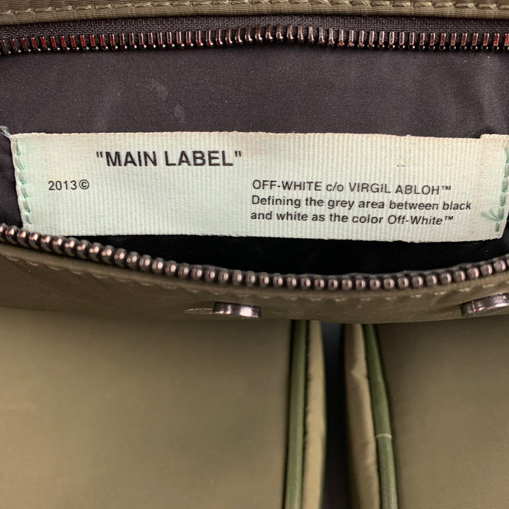 OFF-WHITE by VIRGIL ABLOH Riñonera de nailon verde oliva