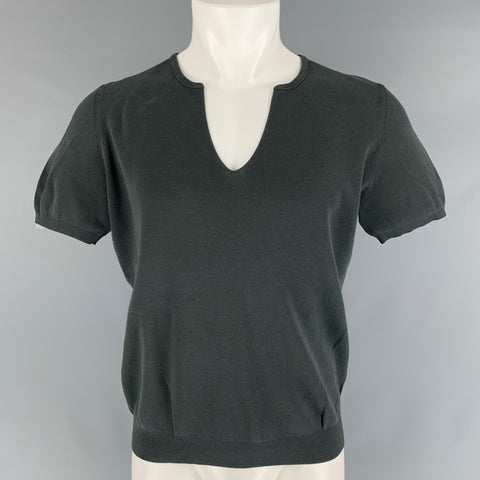 LOUIS VUITTON Size M Grey Knitted Not Listed Short Sleeve Pullover
