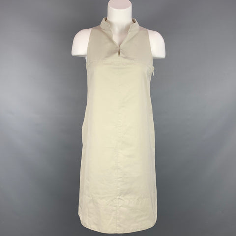 MAX MARA Taille 4 Robe sans manches en polyester / coton beige