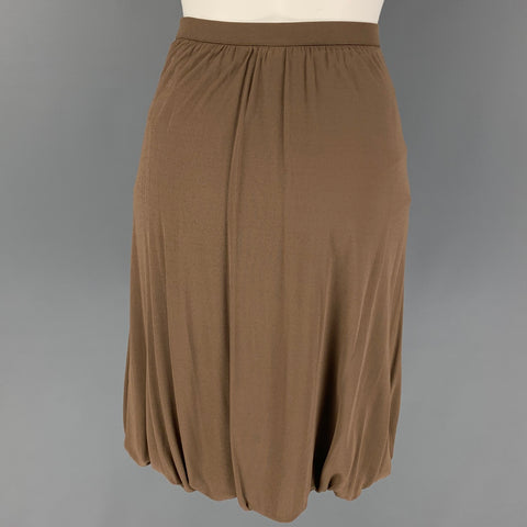 MISSONI Size 2 Taupe Rayon Bubble Hem Skirt