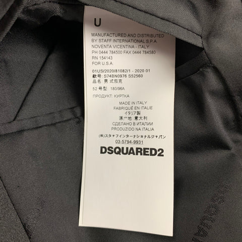 DSQUARED2 Talla 42 Abrigo deportivo de viscosa de poliéster jacquard dorado plateado