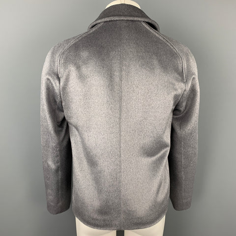 SALVATORE FERRAGAMO Size 40 Grey Wool Blend Raglan Jacket