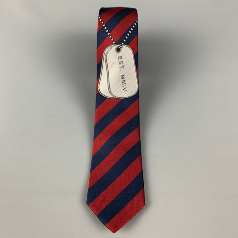 REVL Burgundy Stripe Silk Tie