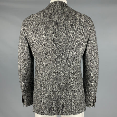 GIORGIO ARMANI Size 40 Grey Black Heather Wool Blend Sport Coat