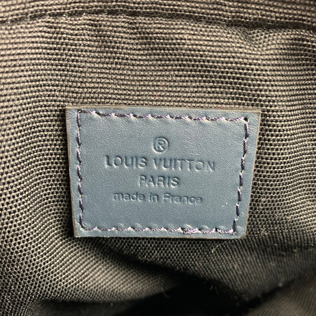 LOUIS VUITTON Blue Leather Damier Infini District Pochette Bag