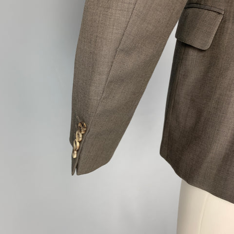 CALVIN KLEIN COLLECTION Size 36 Grey Wool Notch Lapel Sport Coat