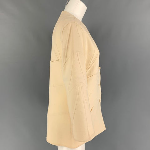 CHADO RALPH RUCCI Talla 8 Chaqueta de lana crepé color crema