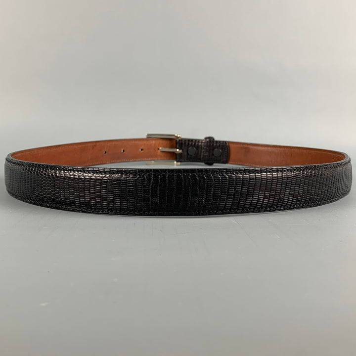 LOSCO Size 36 Black Lizard Leather Belt