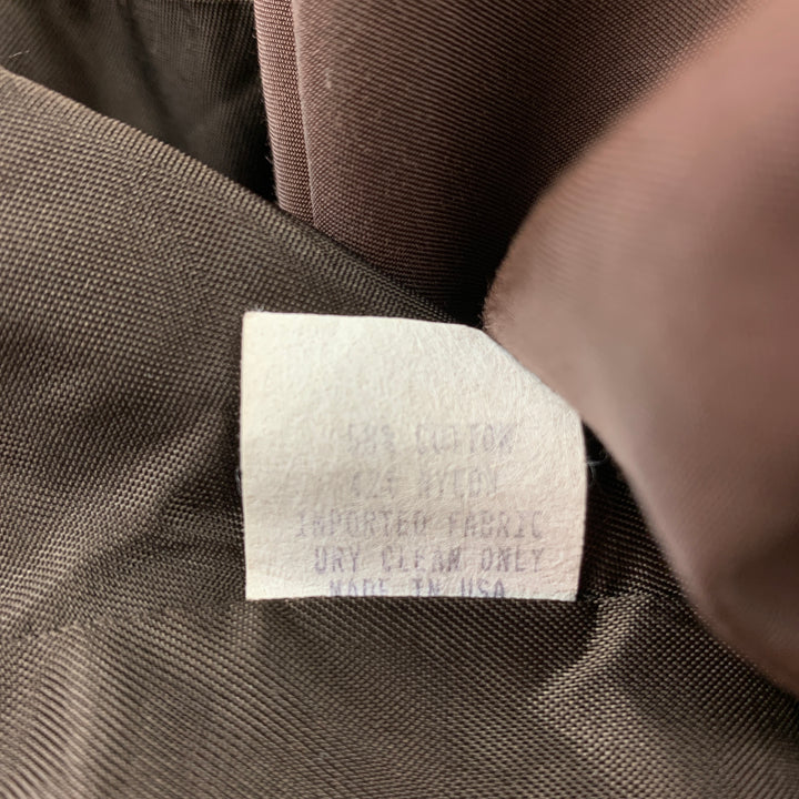 JOHN BARTLETT Size L Brown Cotton / Nylon Zip Up Jacket