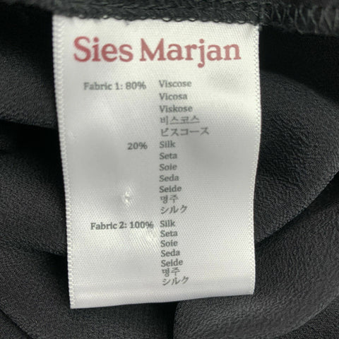 SIES MARJAN Talla 4 Camisa con botones de viscosa texturizada negra
