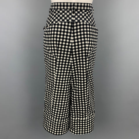 COMME des GARCONS TRICOT Taille S Pantalon décontracté en coton noir et blanc