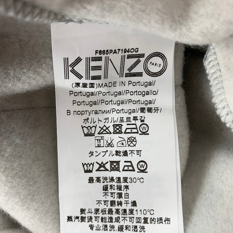 KENZO Size L Grey Floral Cotton Casual Sweatpants