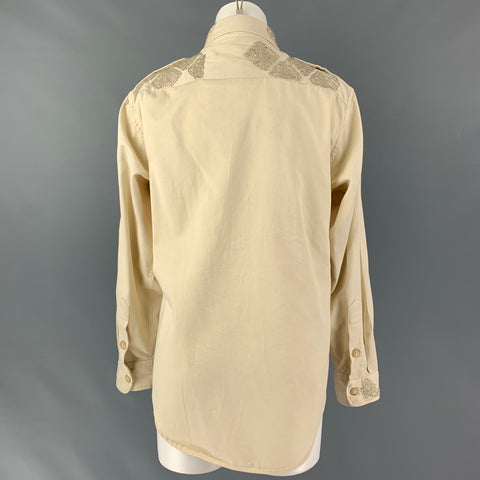 POLO by RALPH LAUREN Chaqueta con cuentas de algodón beige talla M