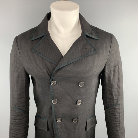 JOHN VARVATOS Taille 34 Veste à double boutonnage en mélange de viscose noire unie