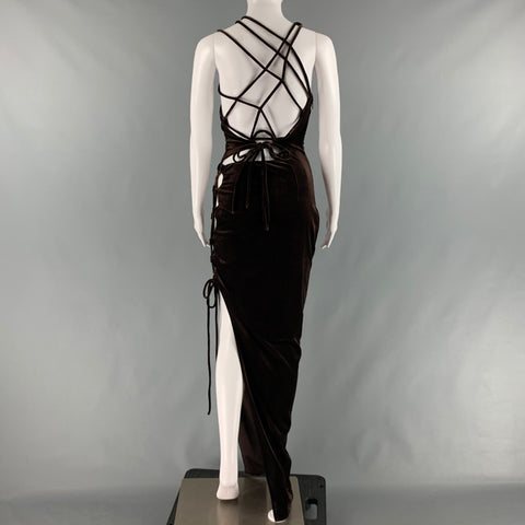 MONSE Taille 2 Robe en mélange de polyester marron