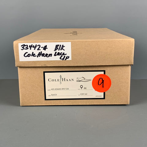COLE HAAN Talla 9 Zapatos con cordones y punta dividida de cuero negro