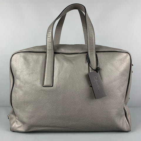 CALVIN KLEIN COLLECTION Sac de voyage en cuir gris