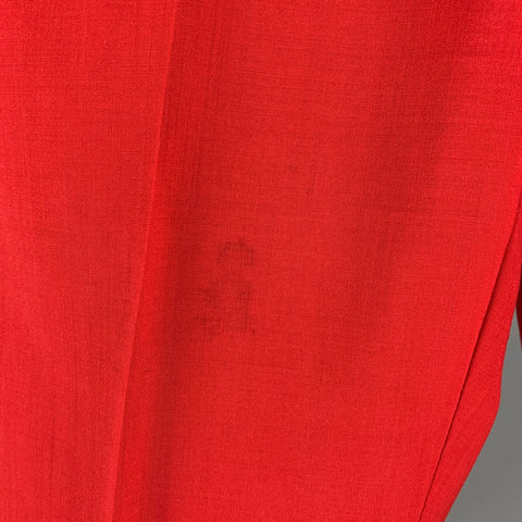 MARTIN MARGIELA Size 30 Red Solid Wool Mohair Button Fly Dress Pants