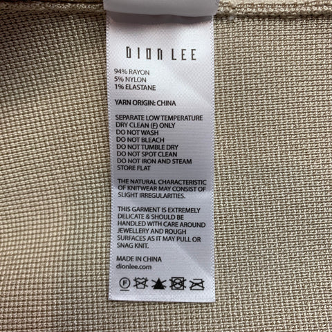 DION LEE Size XS Taupe Rayon Stretch Cropped Dress Top