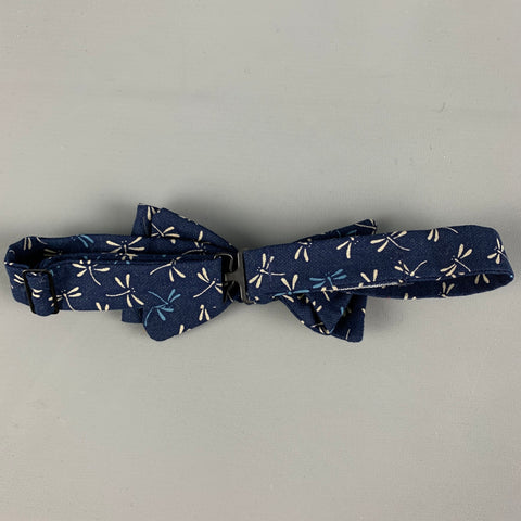 BLADE+BLUE Blue Grey Firefly Print Cotton Bow Tie