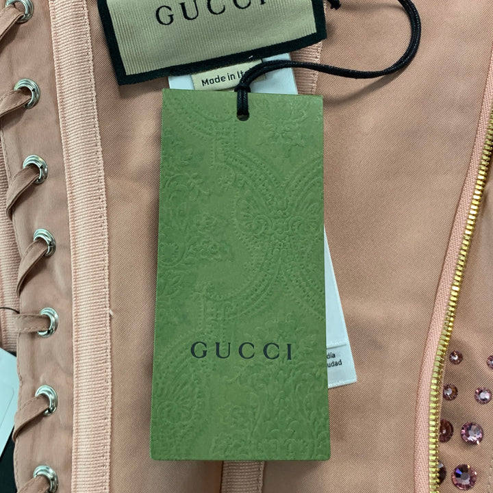 GUCCI Size S Pink Silk Corset Dress Top