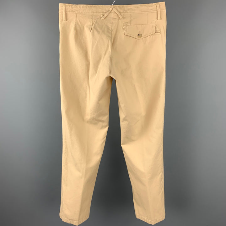 D&G by DOLCE & GABBANA Size 32 Beige Cotton Zip Fly Casual Pants