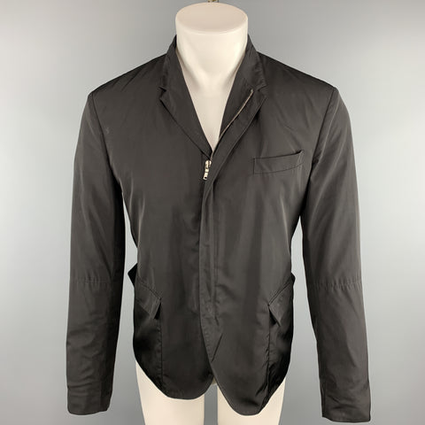 NEIL BARRETT Taille poitrine S Veste zippée en polyester noir uni