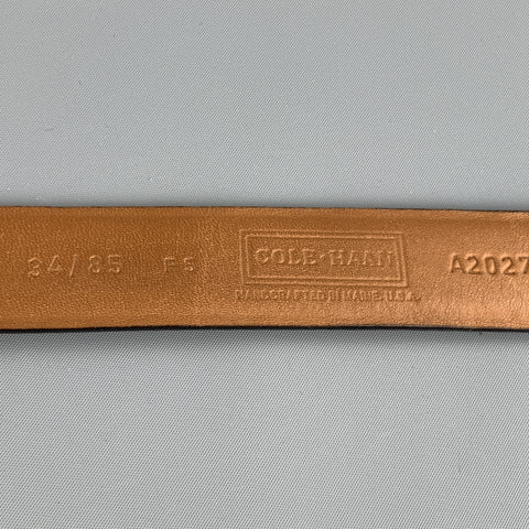 COLE HAAN Size 34 Burgundy Leather Belt