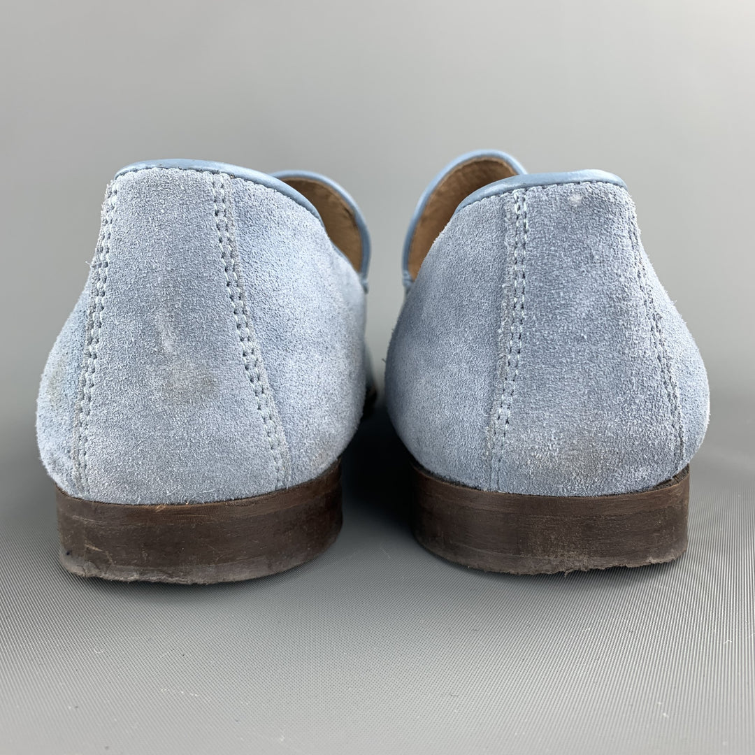 KURT GEIGER Size 10 Powder Blue Tassels Loafers